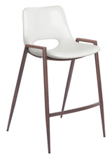 Desi White & Walnut Counter Stool (Set of 2)