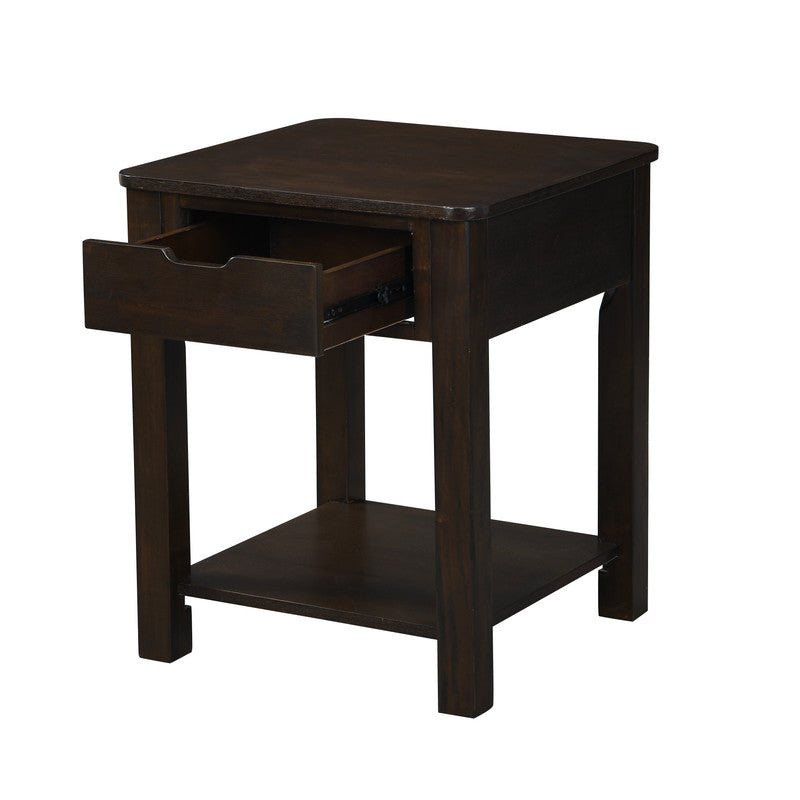 Flora Dark Brown 20"W End Table