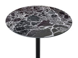 Orbit Black Marble 15.5"W Height Adjustable End Table