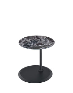Orbit Black Marble 15.5"W Height Adjustable End Table