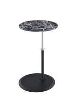 Orbit Black Marble 15.5"W Height Adjustable End Table