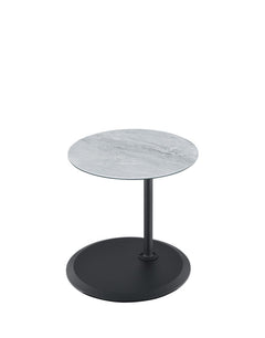 Orbit Gray Marble 15.5"W Height Adjustable End Table