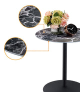 Circa Black Marble 17.5"W End Table