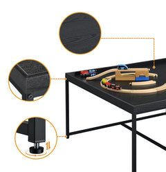 Vinny Black 35"W 5-Piece Coffee Table Set