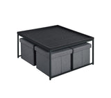 Vinny Black 35"W 5-Piece Coffee Table Set