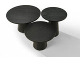 Jasper Ebony Black 3-Piece Coffee, End & Console Table Set