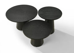 Jasper Ebony Black 3-Piece Coffee, End & Console Table Set