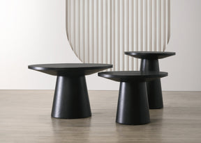Jasper Ebony Black 3-Piece Coffee, End & Console Table Set
