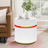 Tavita White 19.5" Round Side Table