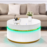 Tavita White 39" Round Coffee Table