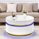 Tavita White 39" Round Coffee Table
