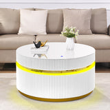 Tavita White 39" Round Coffee Table