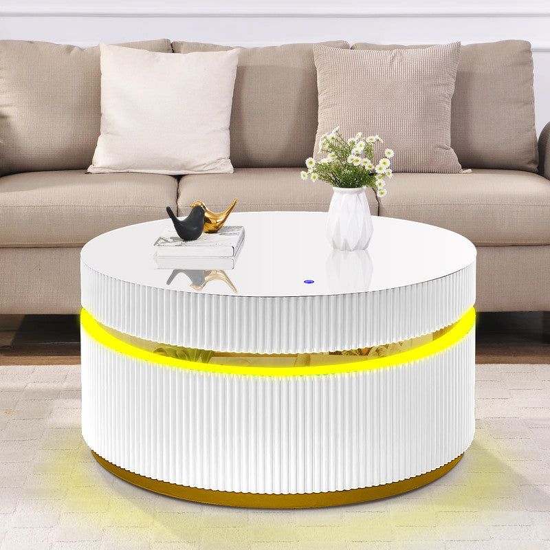 Tavita White 39" Round Coffee Table