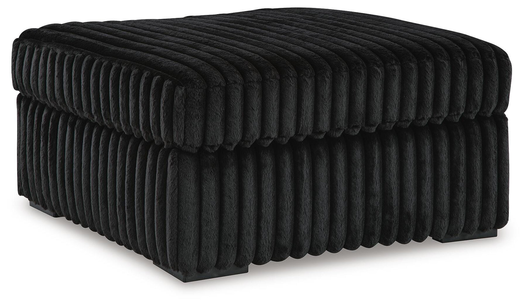 Midnight-Madness Onyx 2-Piece Sectional and Ottoman