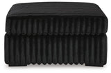 Midnight-Madness Onyx 2-Piece Sectional and Ottoman