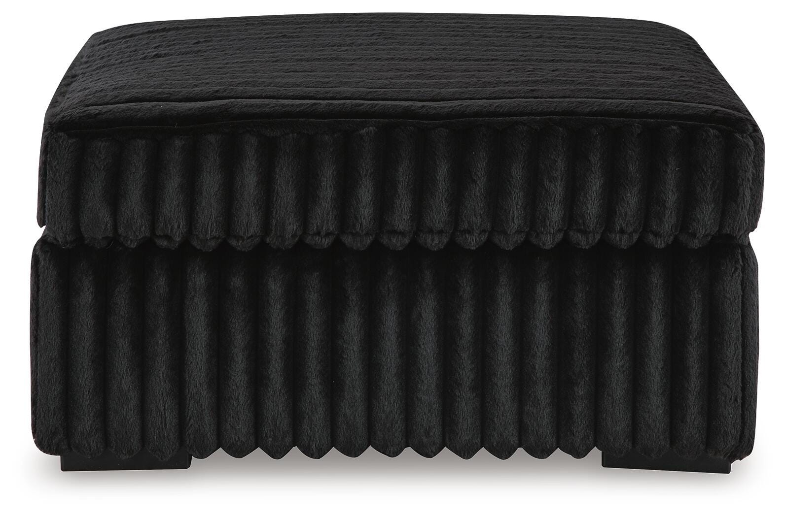 Midnight-Madness Onyx 2-Piece Sectional and Ottoman