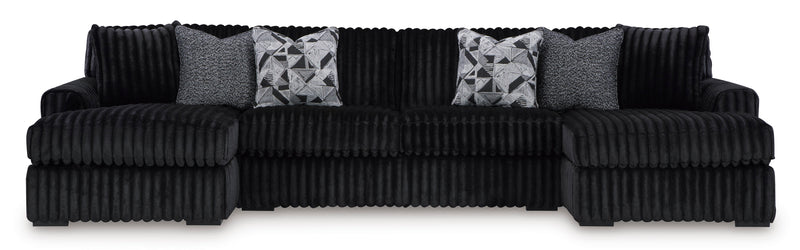 Midnight-Madness Onyx Corduroy Modular Sectional Units - Create your own Style - Ornate Home