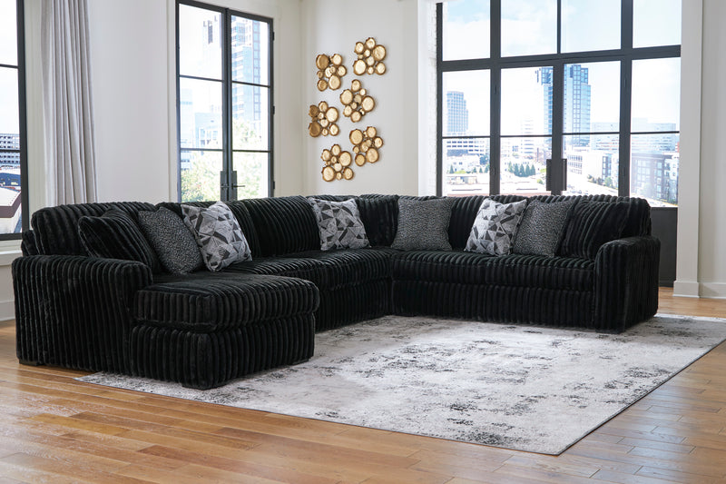 Midnight-Madness Onyx Corduroy Modular Sectional Units - Create your own Style - Ornate Home