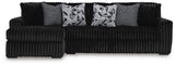 Midnight-Madness Onyx 3-Piece Sectional with LAF Chaise