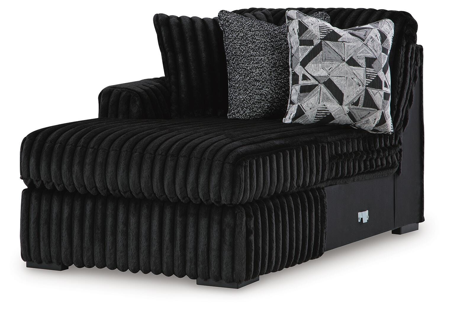 Midnight-Madness Onyx 2-Piece Sectional and Ottoman