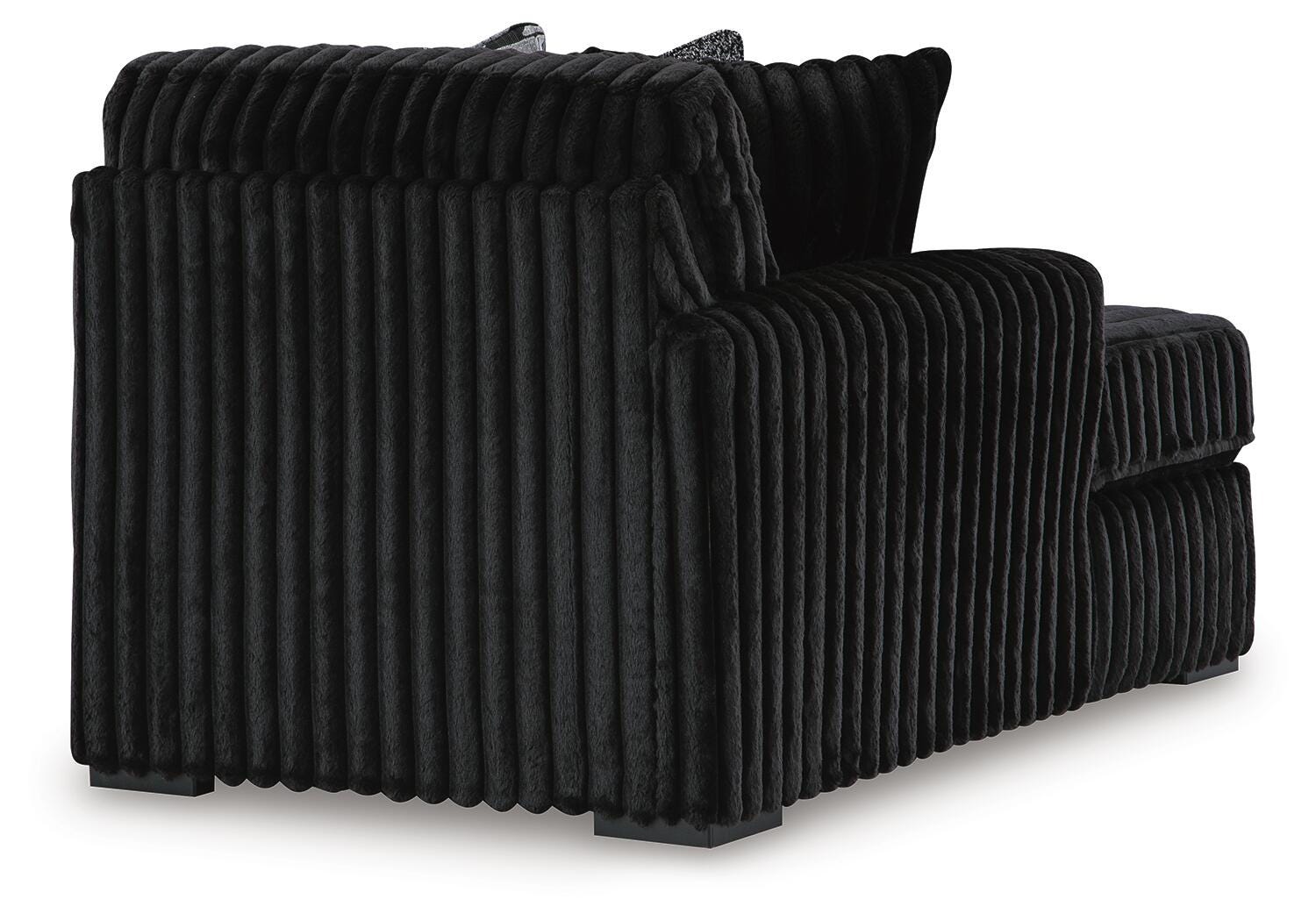 Midnight-Madness Onyx 2-Piece Sectional and Ottoman