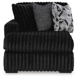 Midnight-Madness Onyx 2-Piece Sectional and Ottoman