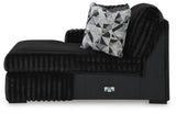 Midnight-Madness Onyx 2-Piece Sectional and Ottoman