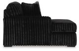 Midnight-Madness Onyx 2-Piece Sectional and Ottoman