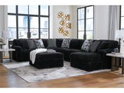 Midnight-Madness Onyx Corduroy Modular Sectional Units - Create your own Style - Ornate Home