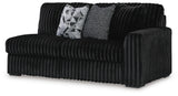 Midnight-Madness Onyx 2-Piece Sectional and Ottoman