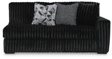 Midnight-Madness Onyx 2-Piece Sectional and Ottoman