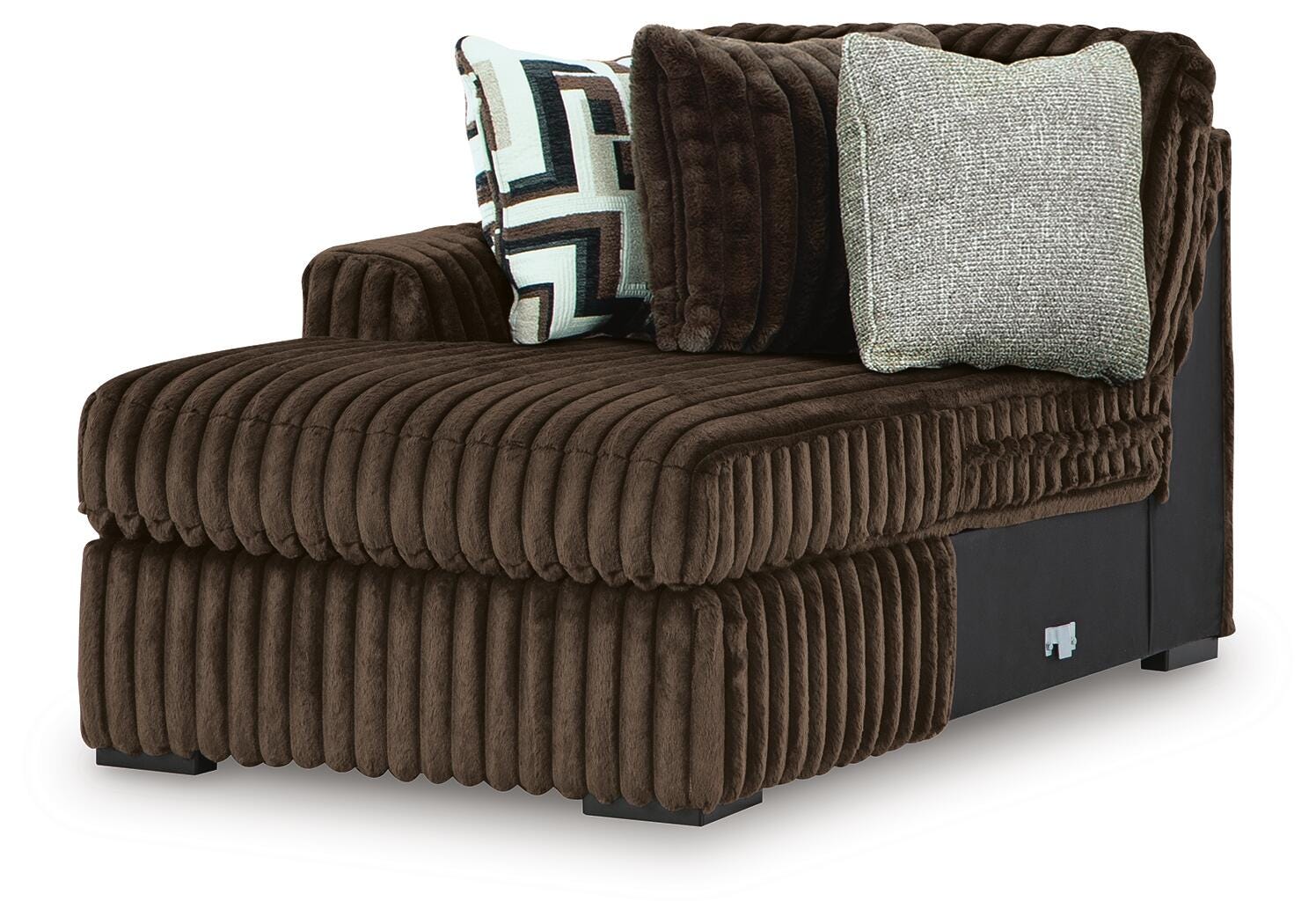 Midnight-Madness Chocolate 3-Piece Sectional, Oversized Chair and Ottoman (Online Special Price)