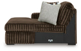 Midnight-Madness Chocolate 3-Piece Sectional, Oversized Chair and Ottoman (Online Special Price)