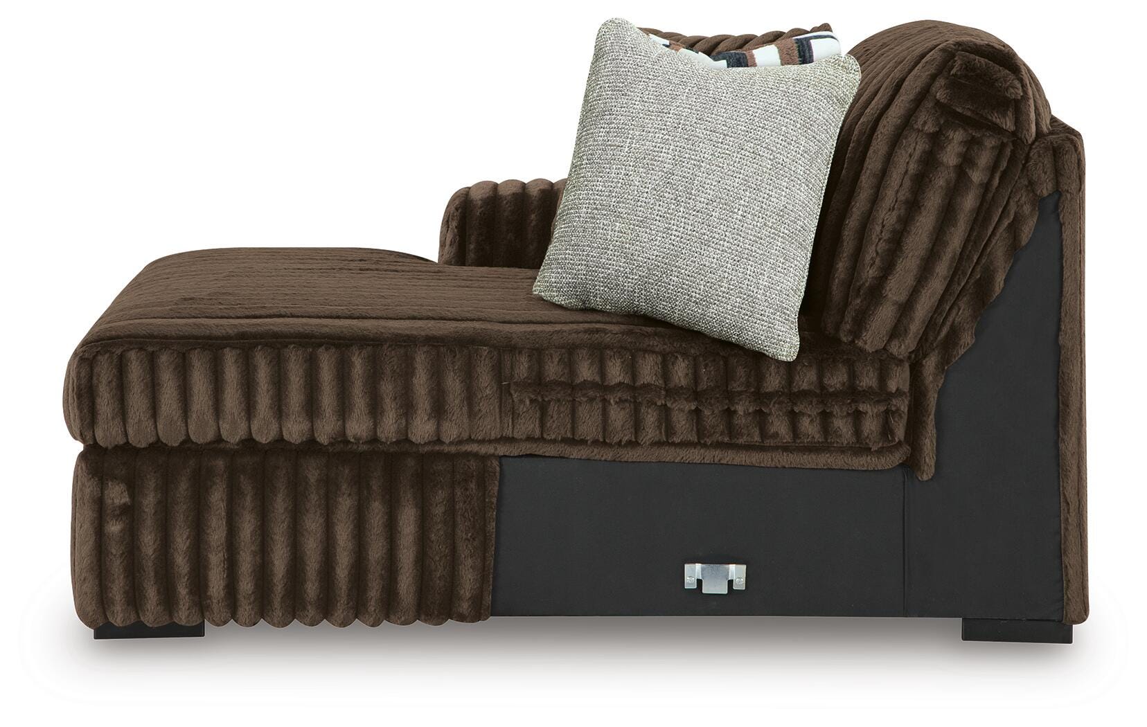 Midnight-Madness Chocolate 3-Piece Sectional, Oversized Chair and Ottoman (Online Special Price)