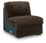 Midnight-Madness Chocolate 3-Piece Sectional, Oversized Chair and Ottoman (Online Special Price)