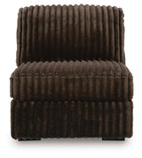 Midnight-Madness Chocolate 3-Piece Sectional, Oversized Chair and Ottoman (Online Special Price)
