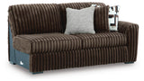Midnight-Madness Chocolate 3-Piece Sectional, Oversized Chair and Ottoman (Online Special Price)