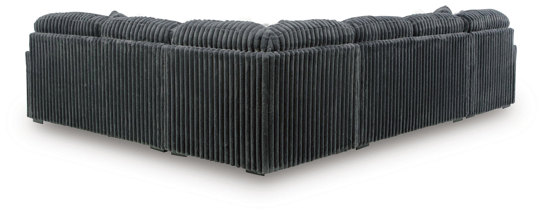 Midnight-Madness Gunmetal 4-Piece Sectional and Ottoman (Online Special Price)