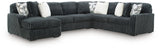 Midnight-Madness Gunmetal 4-Piece Sectional and Ottoman (Online Special Price)