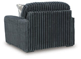 Midnight-Madness Gunmetal Oversized Chair and Ottoman