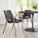 Desi Black & Walnut Dining Chair (Set of 2)