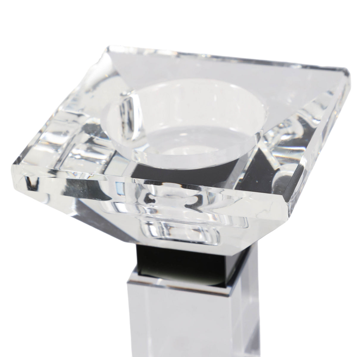 Daleybrook Clear/Black Large Candle Holder