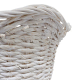 Burlington White Rattan Urn Vases (Set of 2)