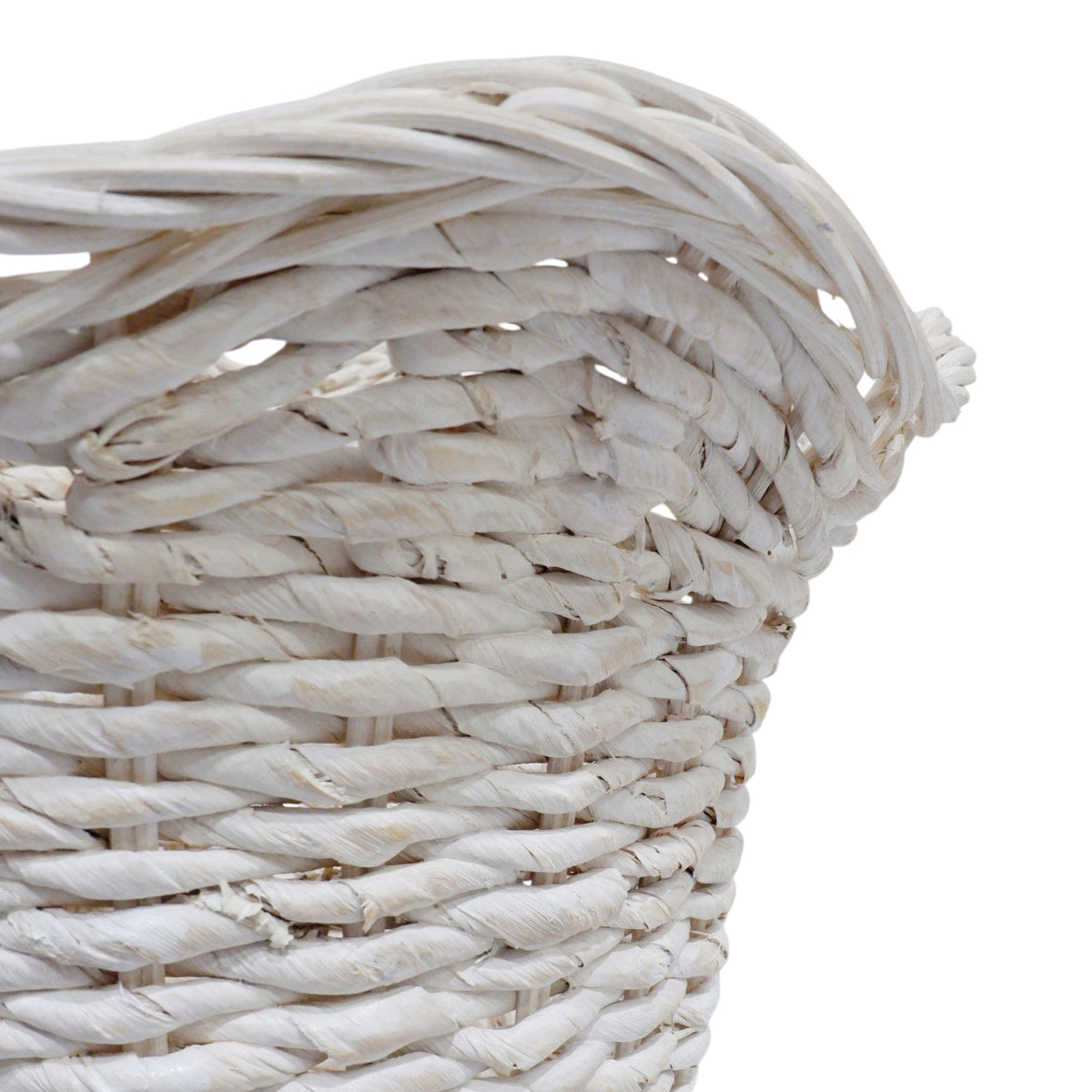 Burlington White Rattan Urn Vases (Set of 2)