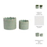 Morganwind Sage Green Arch Planters (Set of 2)