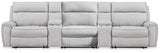 Grafton Pike Pearl/Ash 5-Piece Reclining Sectional with Storage Consoles (Online Special Price)
