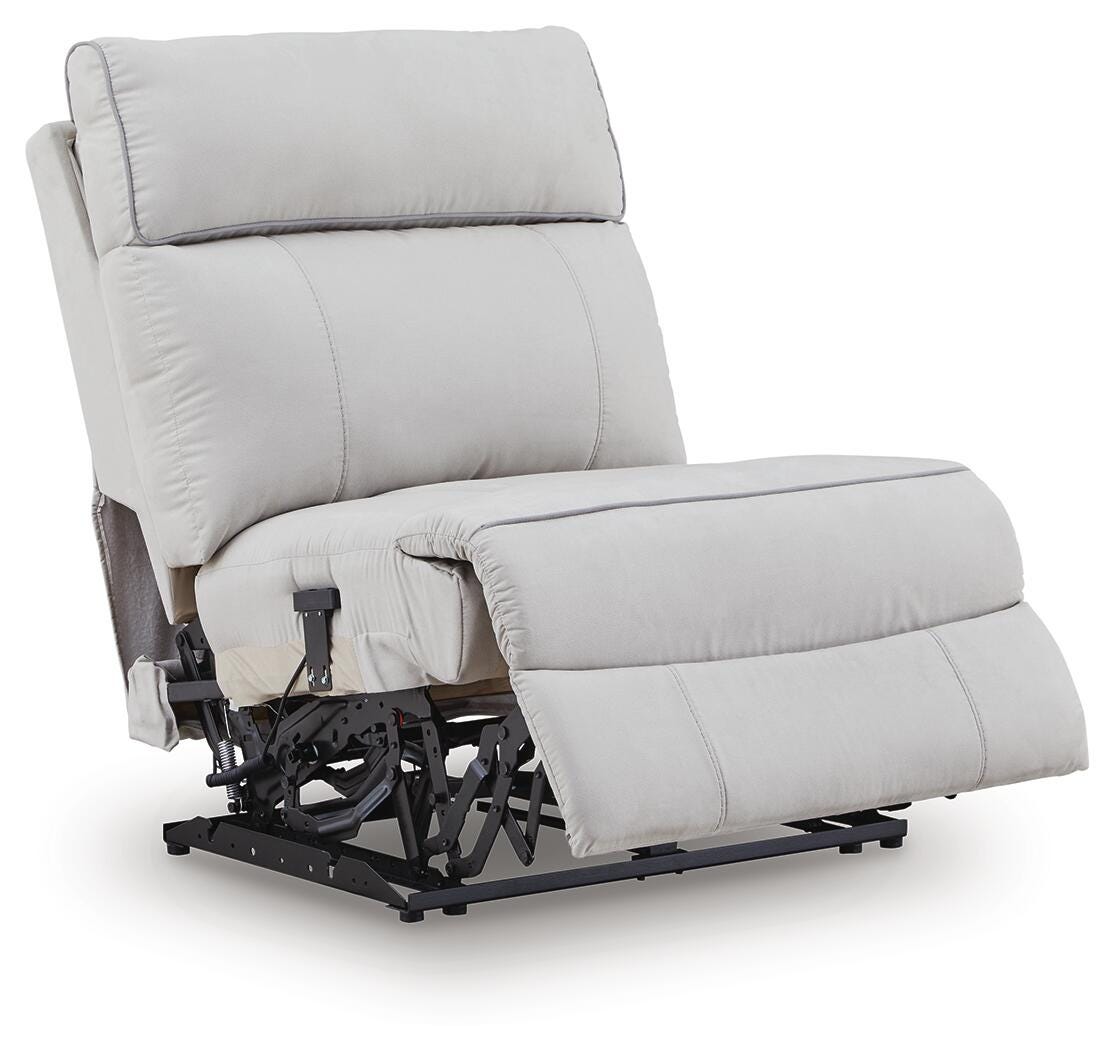 Grafton Pike Pearl/Ash 5-Piece Reclining Sectional with Storage Consoles