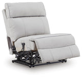 Grafton Pike Pearl/Ash 7-Piece Reclining Sectional with Storage Consoles (Online Special Price)