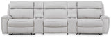 Grafton Pike Pearl/Ash 5-Piece Power Reclining Sectional
