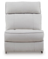 Grafton Pike Pearl/Ash 7-Piece Reclining Sectional with Storage Consoles